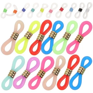 60 Pezzi Fibbie per Occhiali Antiscivolo Catena Estremità Cordino Regolabile - Foto 1 di 12