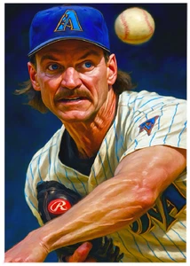 RANDY JOHNSON * Arizona Diamondbacks * ACEO * BASEBALL ART * Kunstkarte * ATC - Bild 1 von 2