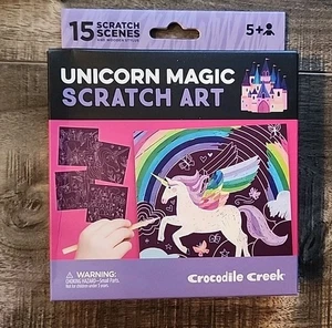 Arte rascador unicornio brillante Crocodile Creek 15 piezas 5 + años - Imagen 1 de 2