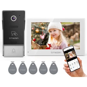 TMEZON 7 Pollici Tuya App 1080P Wifi Smart Videocitofono Citofono Con Campanello - Foto 1 di 16