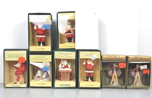 8 figure Gorham Textron Norman Rockwell Gorham Babbo Natale piccolo Tim Taiwan ~ T540A - Foto 1 di 6