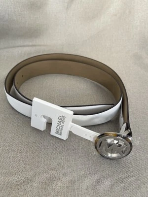 Nuevo Cinturón Michael Kors CUERO MK Logo Hebilla Talla: XL Foto 1 de 4