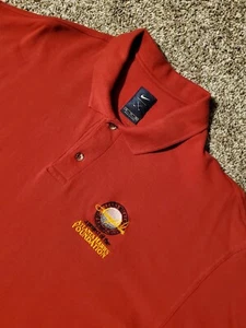 Vintage Nike Golf Shirt Mens XL Red Lenny Wilkins Atlanta Hawks Foundation LEXUS - Picture 1 of 12