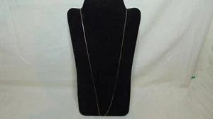 30" GOLD TONE TRIFARI NECKLACE 1MM WIDE - Picture 1 of 10
