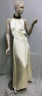 #22-111, 1940's Candlelight Satin Halter Gown w/Mink Collar
