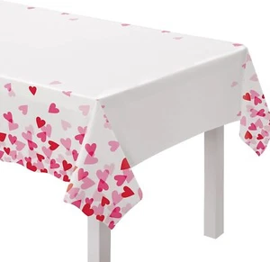 Heart Party Valentine's Day Holiday Love Theme Decoration Plastic Tablecover - Picture 1 of 1