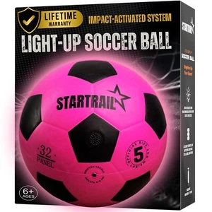 Glow in the Dark Soccer Ball | Sports Gift for Girls Ages 6-15 | LED Light-Up... - Picture 1 of 9