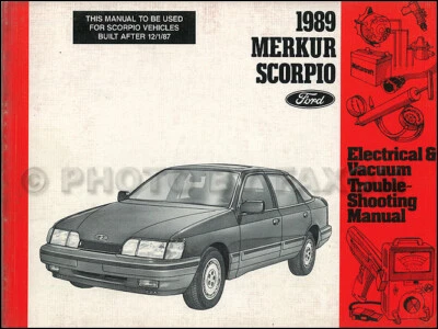 1989 Merkur Scorpio Elettrico IN Manuale 89 OEM Evtm Mercury - Immagine 1 di 2