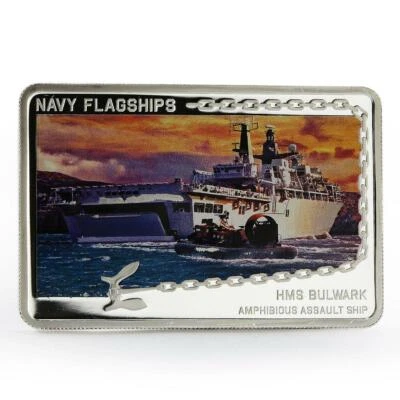 Tanzania 500 shillings Navy Flagships series HMS Bulwark proof silver coin 2014 - Image 1 of 4