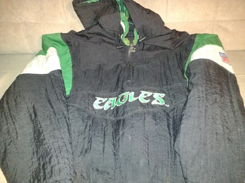 Vintage Philadelphia Eagles Starter Pullover Jacket Size XL Cover