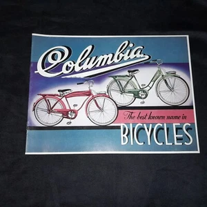 Vintage 1050's Columbia reprinted brochure catalog bicycle bike NICE glossy - Picture 1 of 6