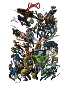 Marvel Comics A+X poster ~ 24x36 ~ Ed McGuinness - Picture 1 of 4