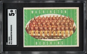 1961 Topps Football Washington Redskins #131 SGC 5 EX - Picture 1 of 2