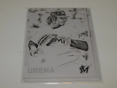 2019 Topps Baseball Jose Urena Black Printing Plate 1/1 - Image 1 of 3