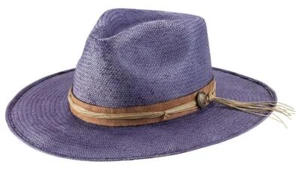 Violeta Shantung Panamá Paja Fedora Vestido Sombrero Brittoli Capello Montecarlo OASIS - Imagen 1 de 2