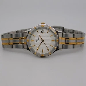 TITAN 9812ADE550 All St. Steel Quartz Analog Women's Watch Sz.7 1/4" New Battery - Picture 1 of 11