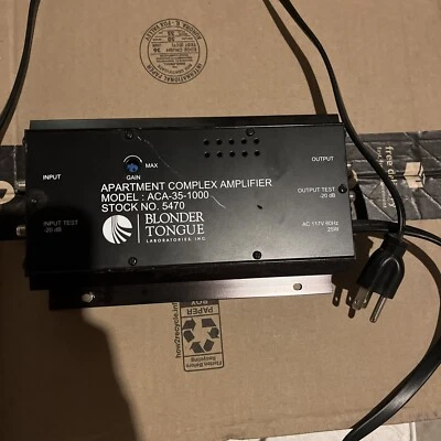 BLONDER TONGUE ACA-35-1000 APARTMENT COMPLEX AMPLIFIER Tested ✅ - Image 1 of 4