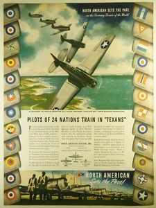 Anuncio impreso de revista LG de colección 1943 de aviación norteamericana página completa Segunda Guerra Mundial 24 naciones - Imagen 1 de 1