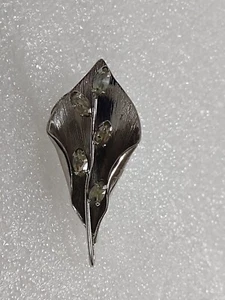 Sterling Silber R. Inc. Rolyn Inc. Brosche Anstecknadel signiert Strass Lilie Blume - Bild 1 von 8