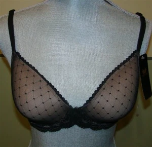 NWT Wacoal 36D Black 853115 Reveal Contour Underwire Bra 112900 - Picture 1 of 5