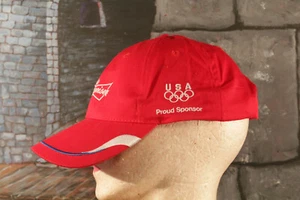 Gorra Budweiser Patrocinador Olímpico EE. UU. Béisbol Talla Única Ajustable Roja Blanca - Imagen 1 de 6