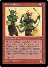 Magic The Gathering MTG Goblin Recruiter Visions Trading Card LP
