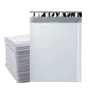 50 #0 6x10 (6x9) White Strong Poly Bubble Padded Envelopes Mailers Shipping Bags - Picture 1 of 6