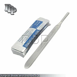 1 SKALPELLMESSERGRIFF #4 + 20 STERILE CHIRURGISCHE KLINGE #23 - Bild 1 von 3