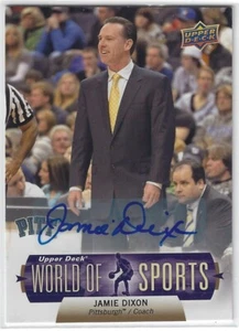 JAMIE DIXON PITT TCU HORNED FROGS 2011 UPPER DECK WORLD OF SPORTS AUTOGRAPH CARD - Picture 1 of 1