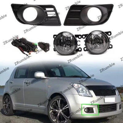 1 juego de luces antiniebla delanteras + cubierta bisel faro antiniebla para Suzuki Swift 2007 2008-2010 Foto 1 de 4