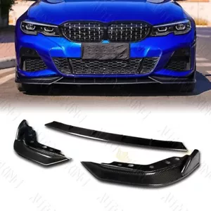 PARACHOQUES DELANTERO DE FIBRA DE CARBONO REAL 3 PIEZAS AJUSTE 19-22 BMW SERIE 3 G20 M340I M-SPORT - Imagen 1 de 5