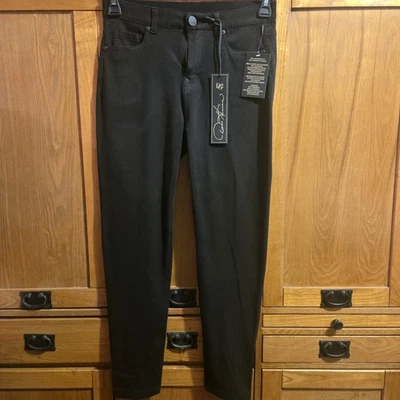Pantalones de mezclilla para mujer Diane Gilman DG2 negros súper elásticos tejidos talla 6P nuevos con etiquetas Foto 1 de 4