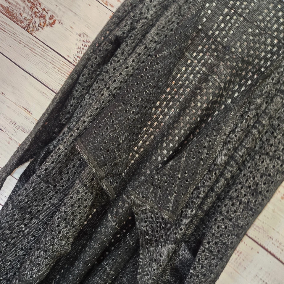 Cárdigan plumero largo tejido abierto negro Story Letter suéter para mujer XL Foto 1 de 4