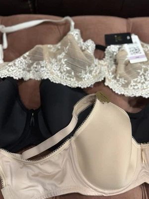 Комплект бюстгальтеров Wacoal Essentials — 4 новых 🆕 бюстгальтеры нейтральные и кружевные - Изображение 1 из 4