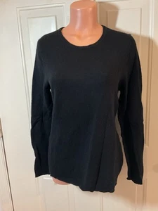 Suéter Pullover MORGAN TAYLOR, Mujer Talla Grande, 100% Cachemira, Negro, NUEVO. - Imagen 1 de 15