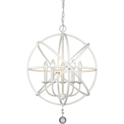 Lámpara de techo blanca mate Z-Lite 458-20MW Tull 5 luces 20 pulgadas Foto 1 de 4