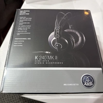 AKG K240MKII Over the Ear Headphones - Black. New Sealed In Box. Free Shipping - Image 1 of 3