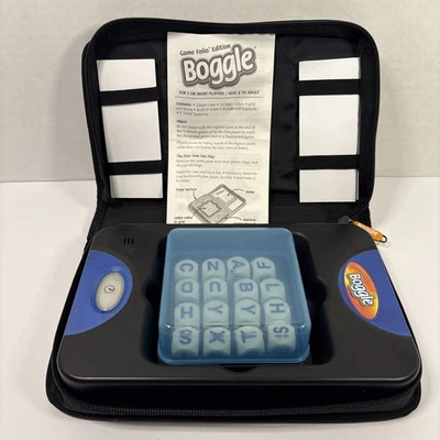 Boggle Word Search 2003 Folio Edition Board Game by Hasbro Zippered Travel Case - Image 1 of 3