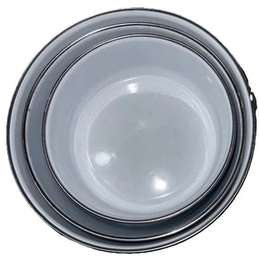 Lot Of 3 Enamelware Nesting Bowls - Picture 1 of 14