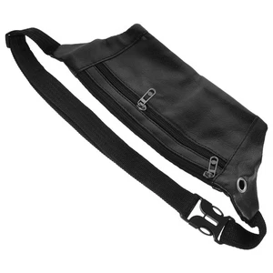 Riñonera retro bolsa cintura bolsas para hombre viaje entrenamiento PU - Imagen 1 de 12