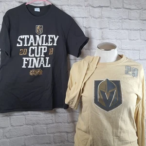 Vegas Golden Knights Marc Andre Fleury T-Shirt Maglia Uomo Large Stanley Cup '18 - Foto 1 di 10