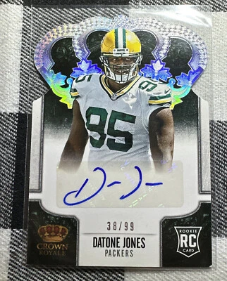 2013 Crown Royale Silver Holo Die-Cut Signatures /99 Datone Jones Rookie Auto RC - Image 1 of 2