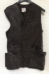 Vintage Shooting Vest Sz 38 Brown Trapshooting Outdoors Padded Shoulder Cosplay - Picture 1 of 6