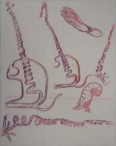Max ERNST: Surrealistische Komposition, Original Lithographie - Bild 1 von 4