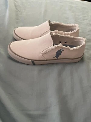 男式一脚蹬帆布玛格丽塔维尔运动鞋白色和灰色男式 8.5 码 — 第 1/4 张图片