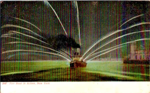 Fire Boat in action New York undivided back postcard a91 - Picture 1 of 2