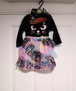 Tu Clothing Baby Girl Pink Cat Witch Fancy Dress Costume  9-12 Mths - Picture 1 of 6