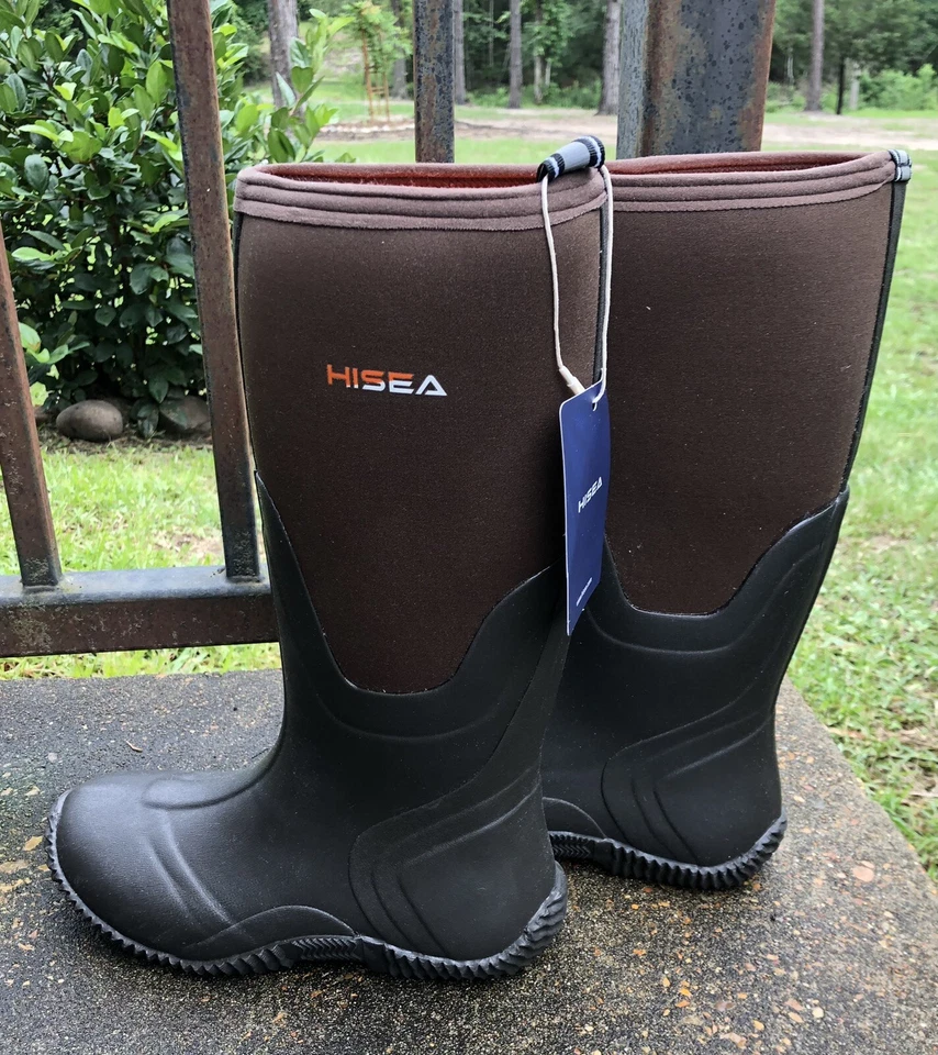 HISEA  Rain Boots Neoprene Waterproof Insulated Boot Men/Youth Sz 5 NIB - Image 1 of 4