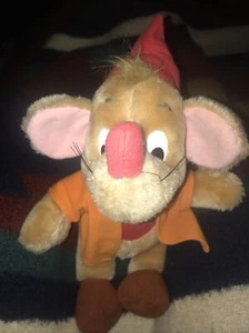 Vintage Disney Cinderella 10” Jaq The Mouse Plush Toy/Doll Red And Orange - Picture 1 of 3