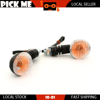 Par de lentes transparentes indicadoras frontais ou traseiras para Husaberg FE 450 S 2007 - Imagem 1 de 4